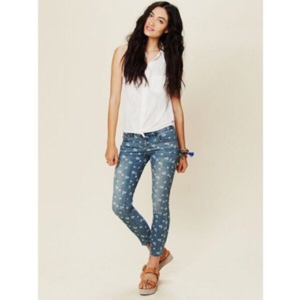 Free People Printed Jeans